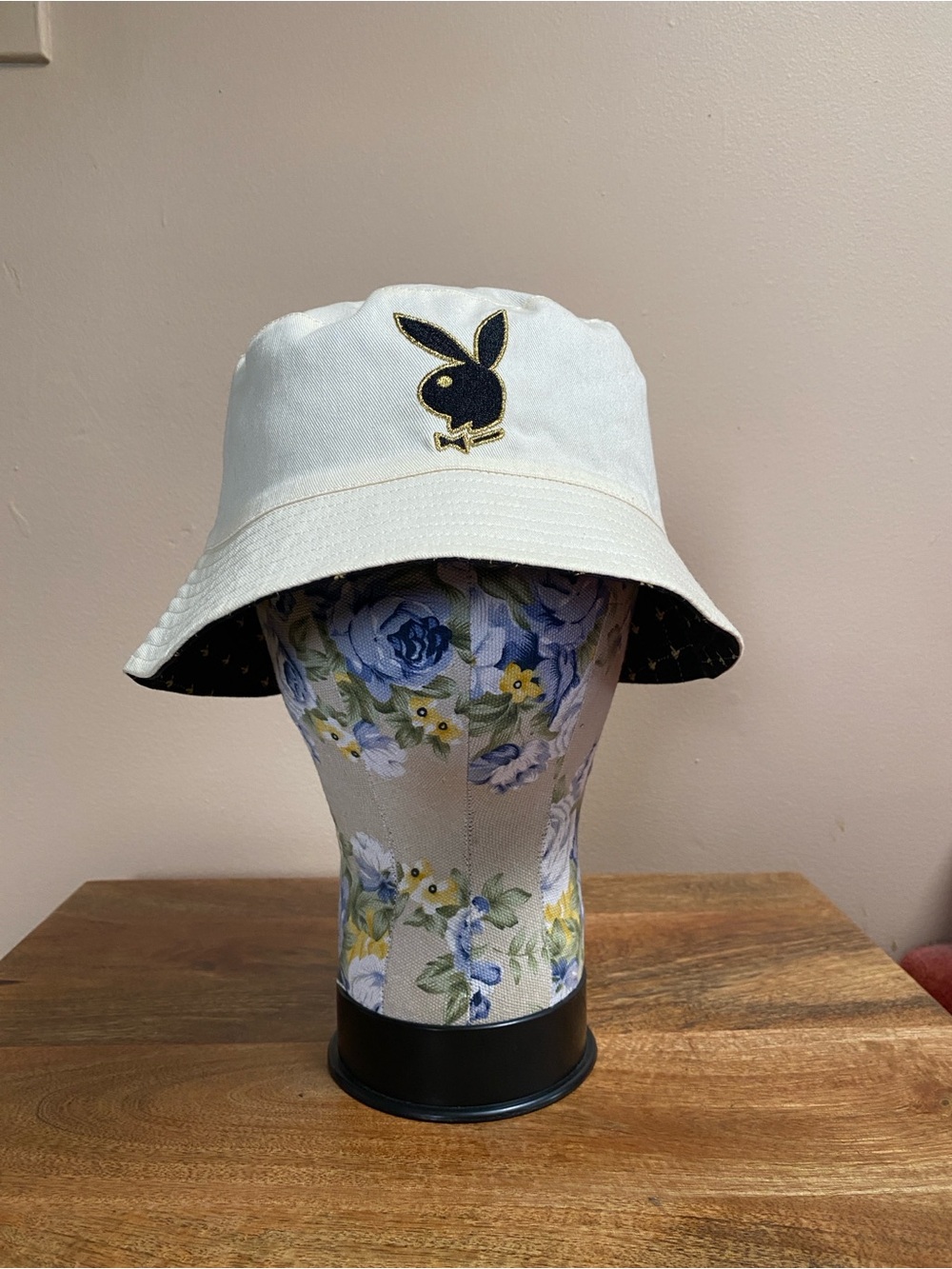 Playboy Lids Embroidered Logo Cotton Bucket Hat